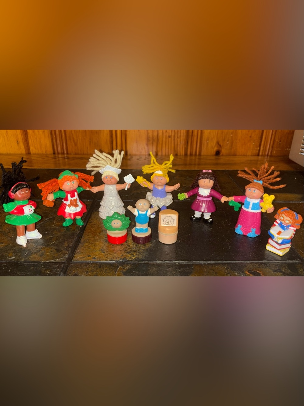 Vintage Cabbage Patch Kids Lot (10) 1984 Stampers (2 WORKING!) & 90s Toys